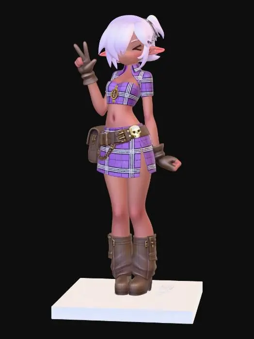 3D model for Purple Plaid Pixie
