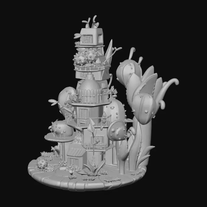 3D model for paper building