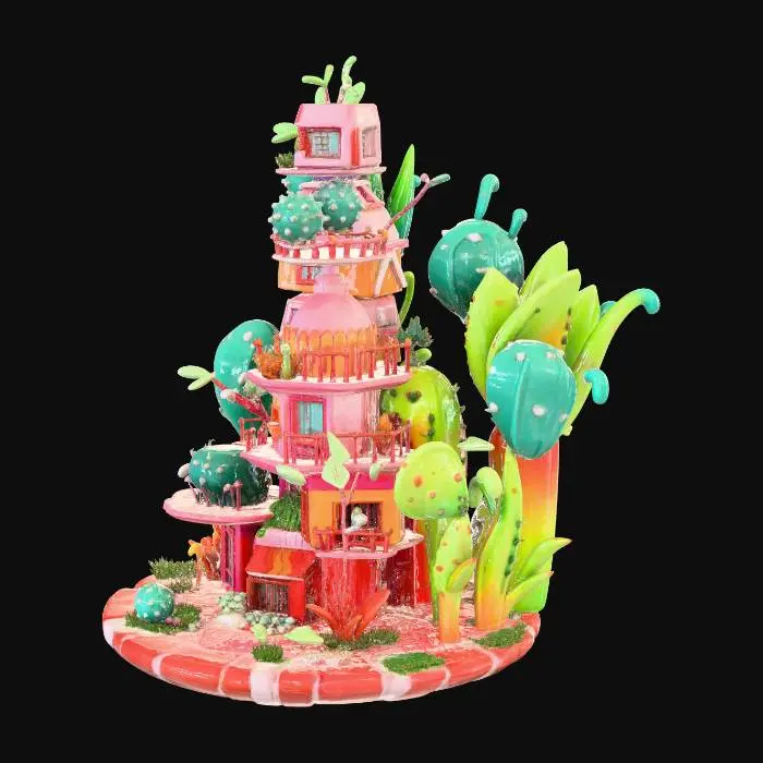 3D model for paper building