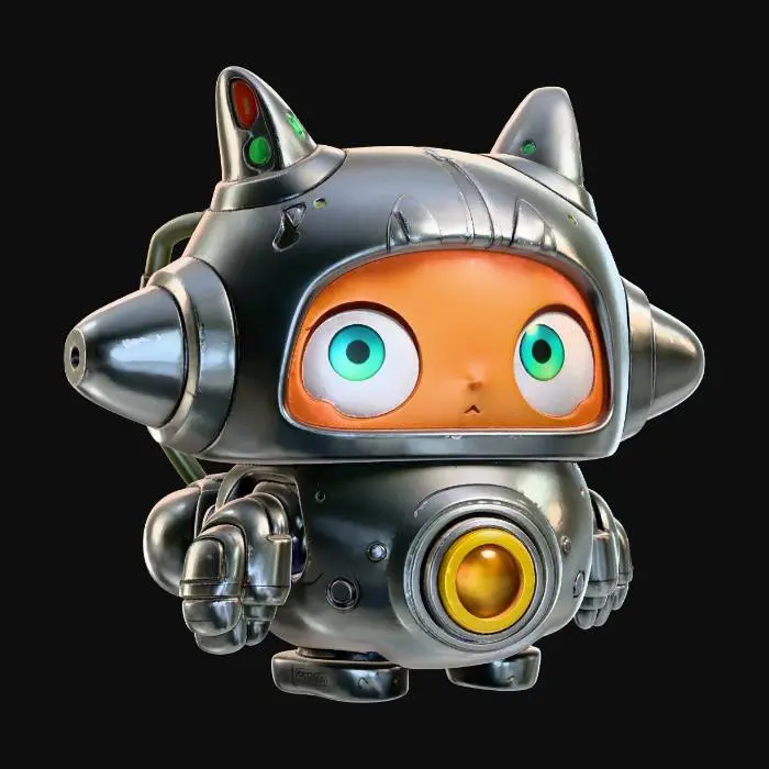 3D model for Mecha Kitty Voyager
