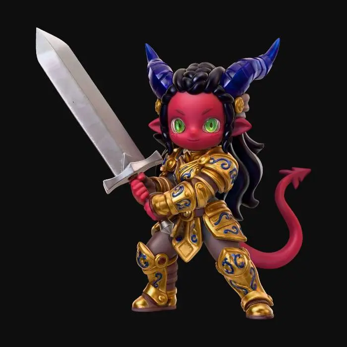 3D model for Tiefling Paladin Knight