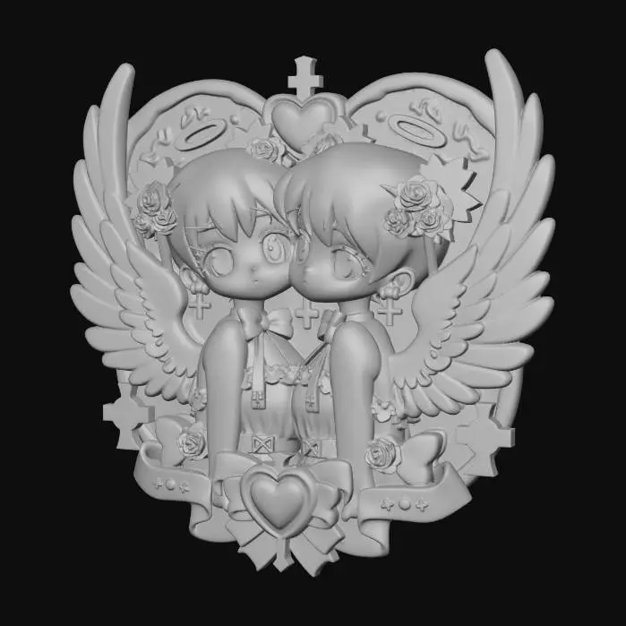 3D model for Two Halves of a Heart