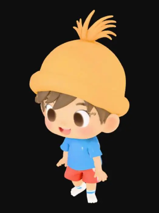 3D model for сделай модель чиби персонажа за которого мы будем играть он будет маленький