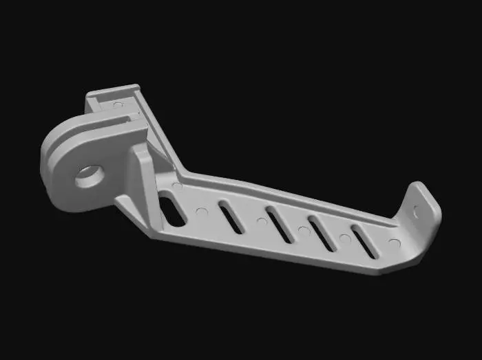 3D model for Plastic mounting bracket on blueprint page