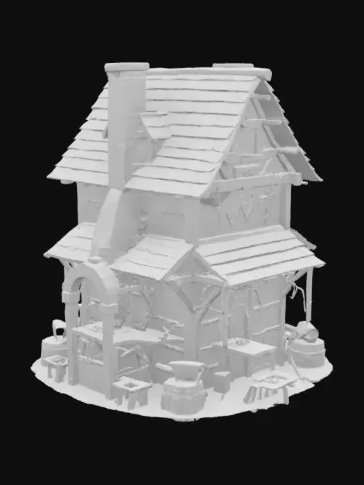 3D model for Medieval Smithy