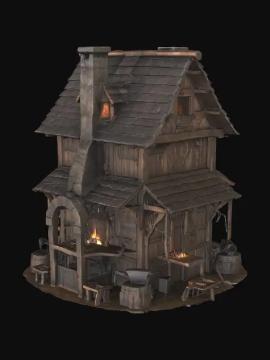 3D model for Medieval Smithy
