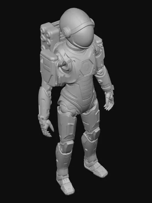 3D model for Un robot humanoïde astronaute