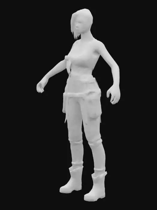 3D model for Cyberpunk Fighter