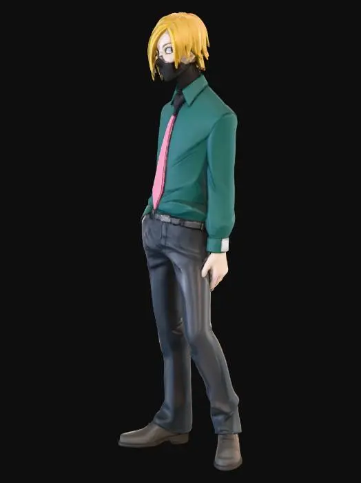 3D model for Masked Blonde Character