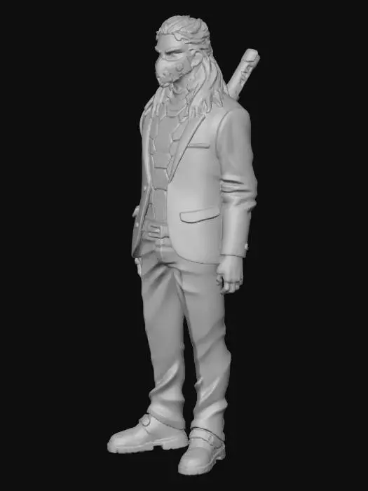 3D model for Masked Suit Warrior