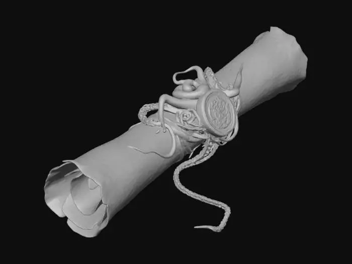 3D model for Wormy Scroll