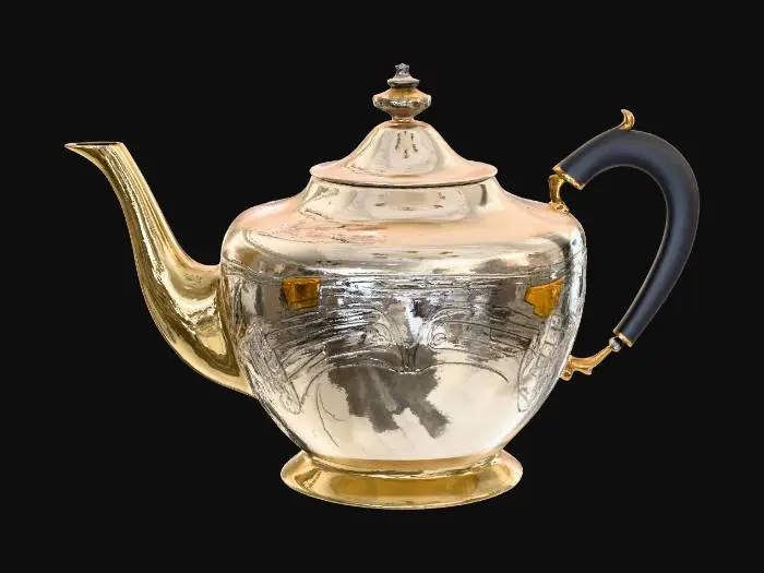 3D model for Teapot Silver Artdeco