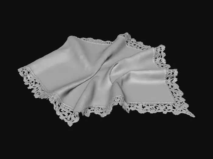 3D model for Napkin laced with folds