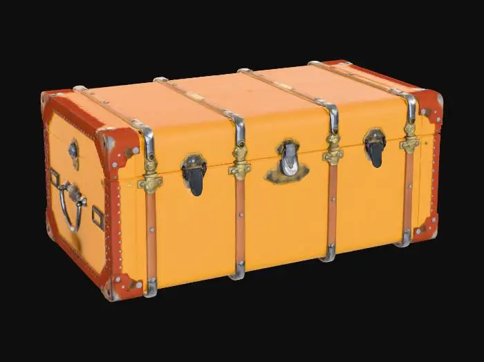 3D model for Trunk Vintage MustardColor