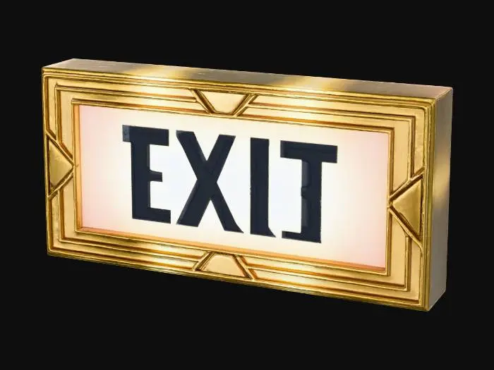 3D model for Sign Golden Exit
