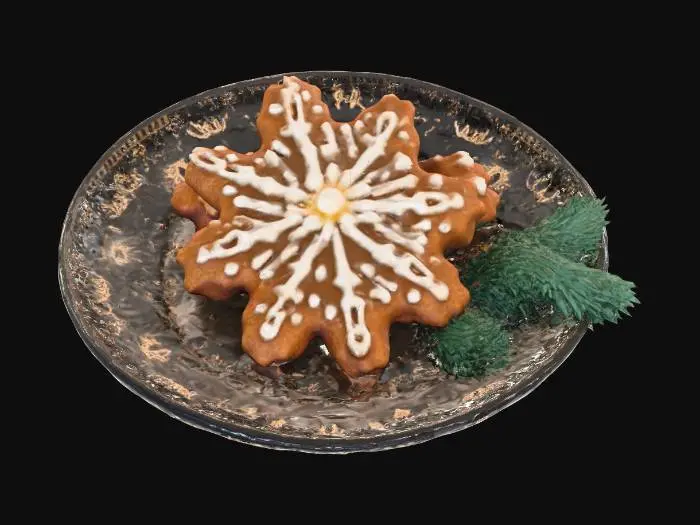 3D model for Cookie Snowflake Plate