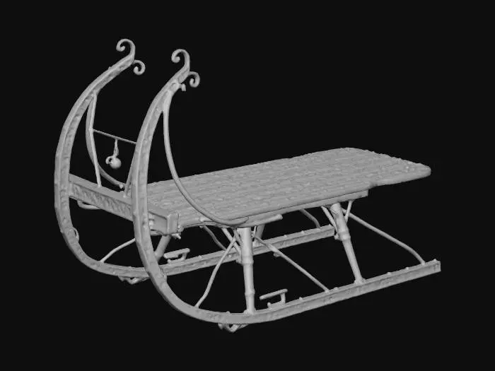 3D model for Sleigh Chariot Golden