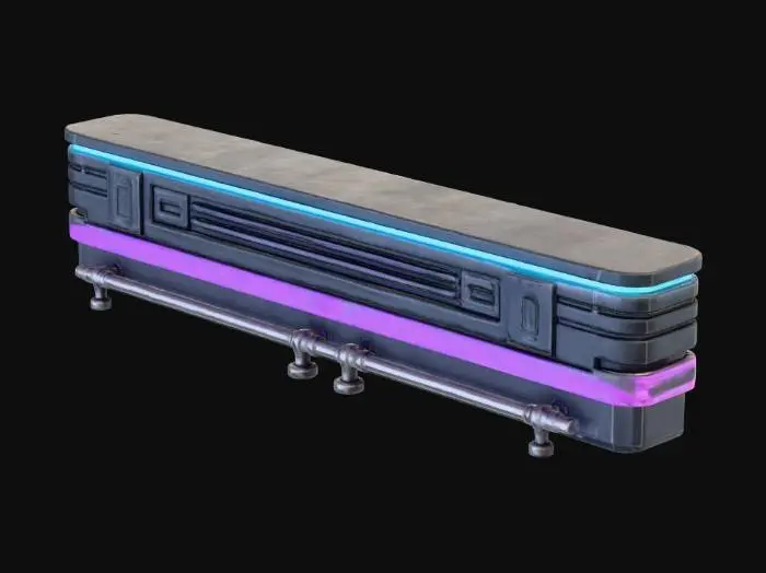3D model for Bar Console Cyberpunk