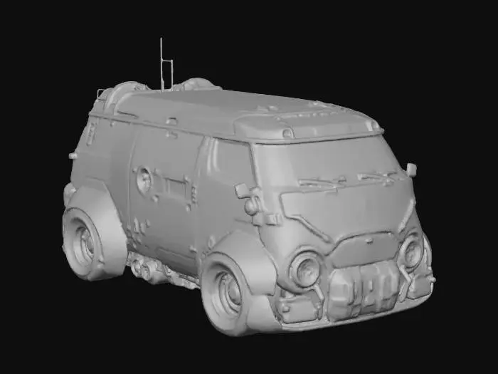 3D model for Cyberpunk Cruiser Cyan