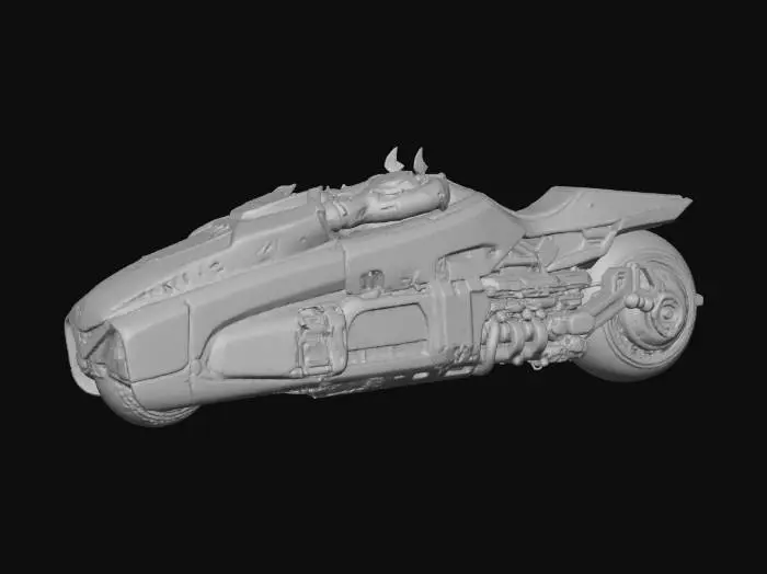 3D model for MotorBike Scifi Cyberpunk