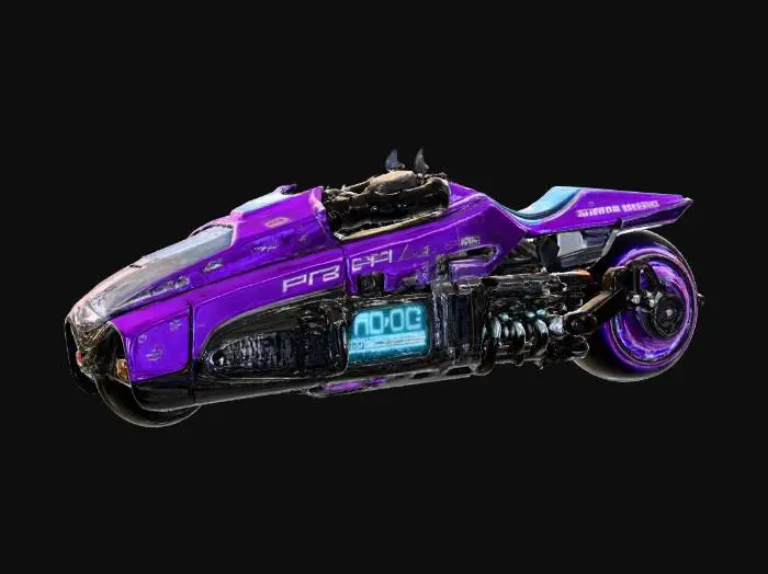 3D model for MotorBike Scifi Cyberpunk