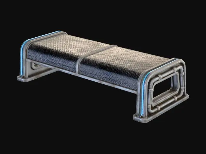 3D model for Street Bench Mesh Cyberpunk