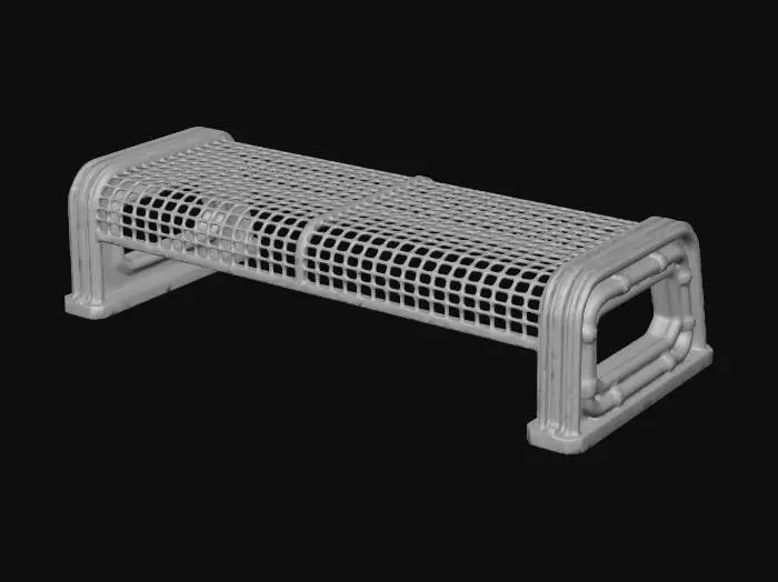 3D model for Street Bench Mesh Cyberpunk