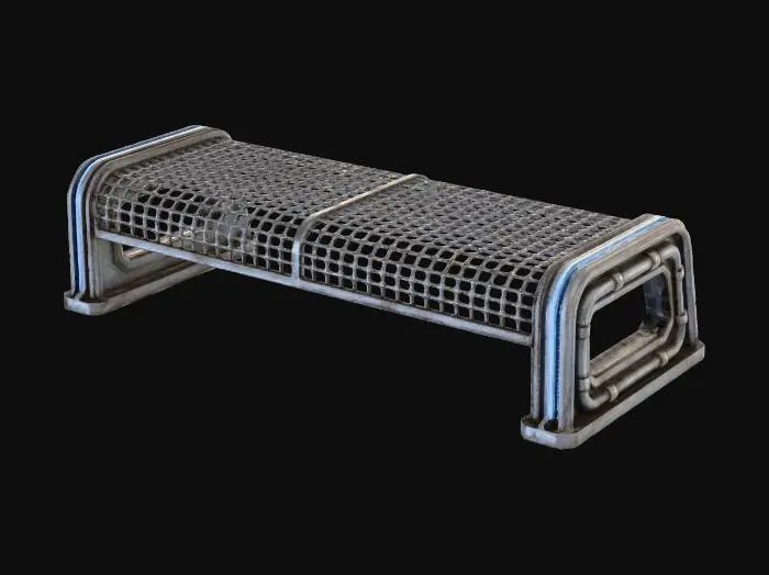 3D model for Street Bench Mesh Cyberpunk
