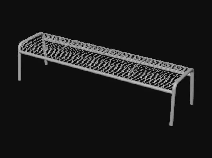 3D model for Bench Metal Simple Street