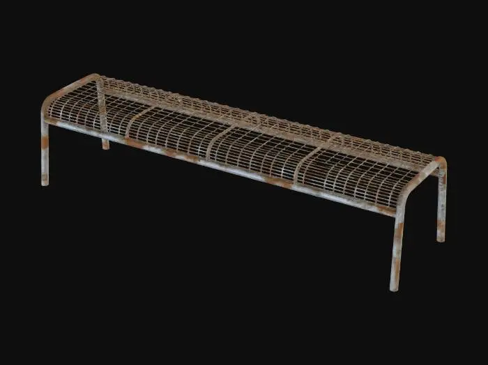 3D model for Bench Metal Simple Street