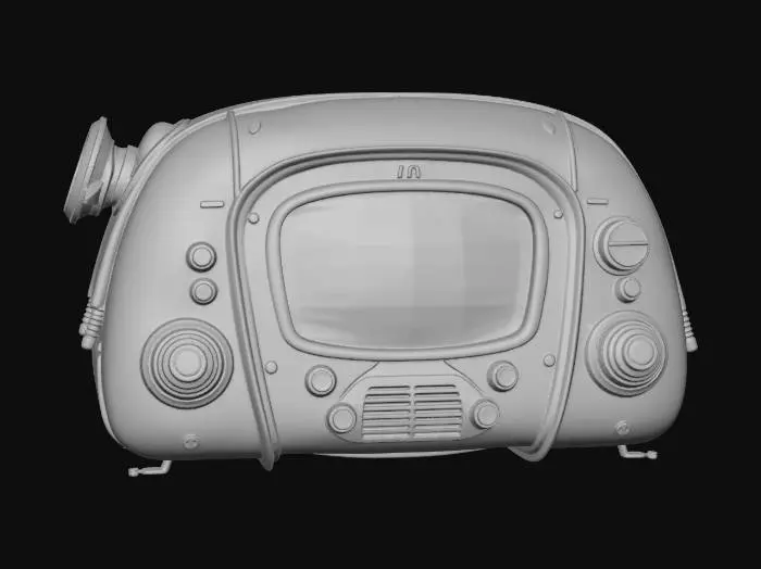 3D model for Retro Pink Cat Television