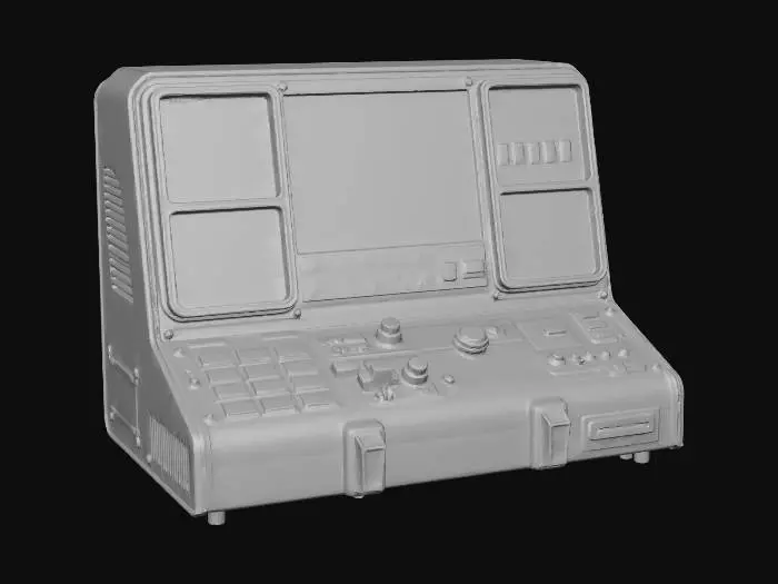 3D model for Control Screen Panel Retro Futuristic