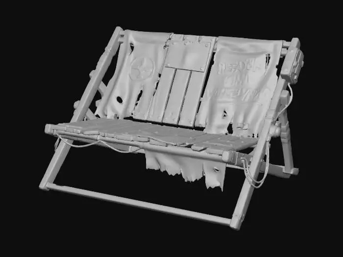 3D model for Beach Bench Bum Wasteland