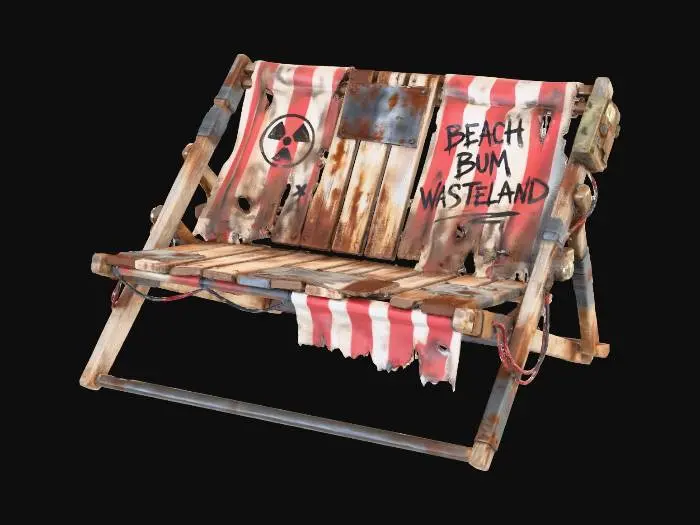 3D model for Beach Bench Bum Wasteland