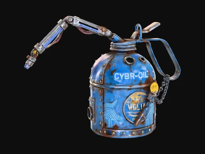 3D model for Oil Canister Cyberpunk