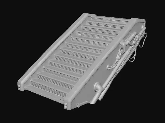 3D model for Rusty Industrial Staircase