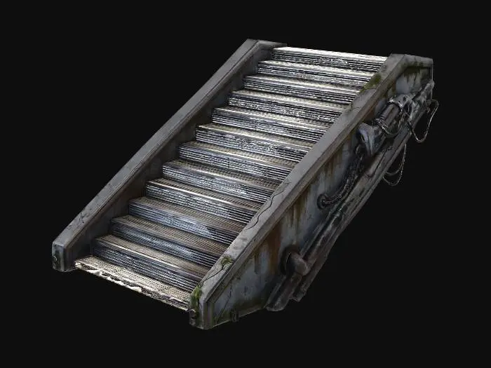 3D model for Rusty Industrial Staircase