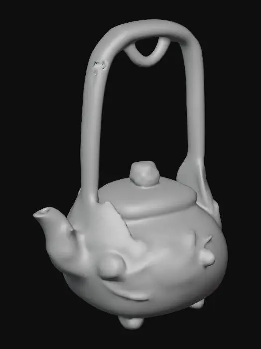 3D model for Floral Clay Teapot