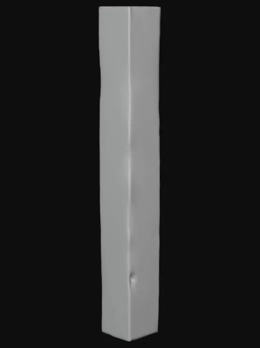 3D model for  extremely long vertical beam, very tall, 2,5m. rustic, medieval touch, cracks, uneven surface, glossy finish.
worn edges. weathered and aged, cracks, and knots on the wood. rough, heavy, and sturdy appearance with detailed wood fibers and natural imperfections. The design is simple but evokes a somber and dramatic mood
