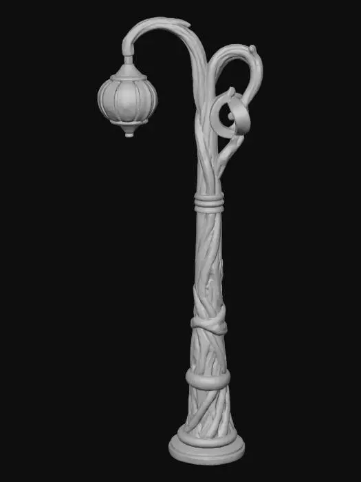 3D model for Enchanted Lamp Post with twirled elements