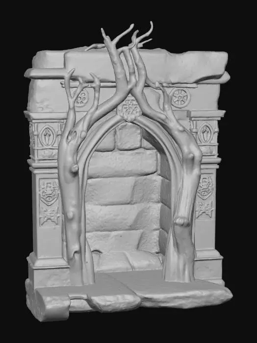 3D model for Occult Stone Fireplace