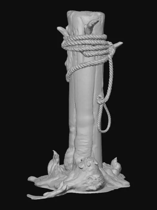 3D model for Anchored Beam with Ropes