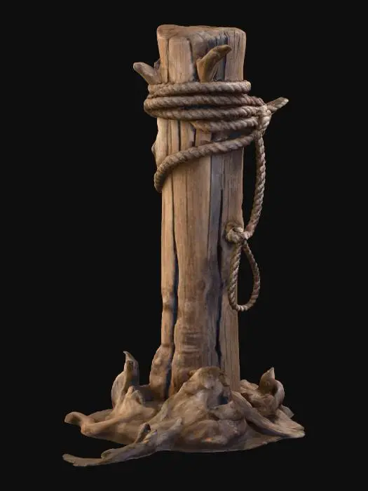 3D model for Anchored Beam with Ropes