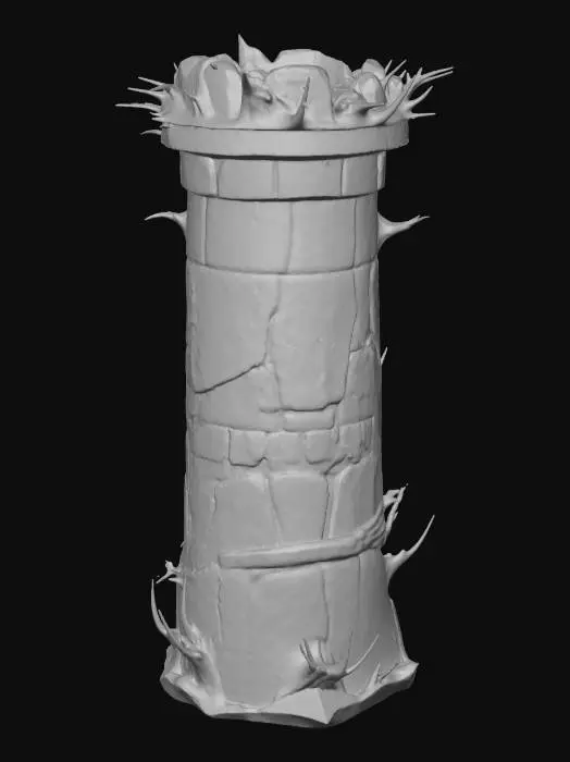 3D model for Thorned  Medieval Chimney