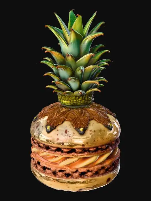 3D model for Macaron Golden Pineapple