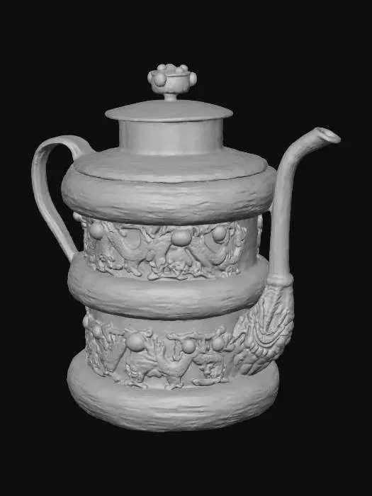 3D model for Teapot Dragon Artdeco