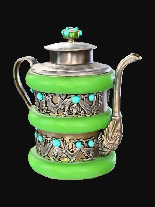 3D model for Teapot Dragon Artdeco