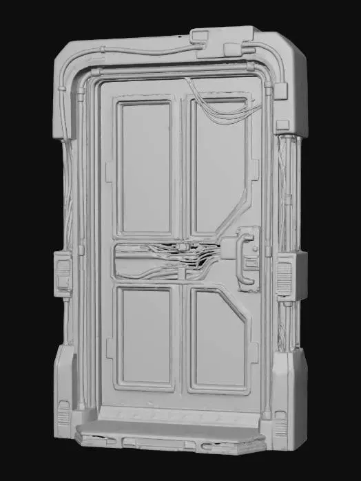 3D model for Single Door Cyberpunk
