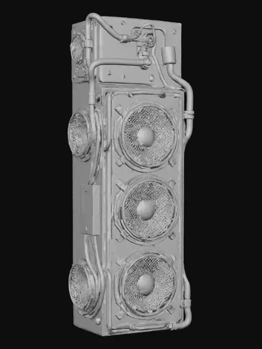 3D model for Speaker High Dark Cyberpunk