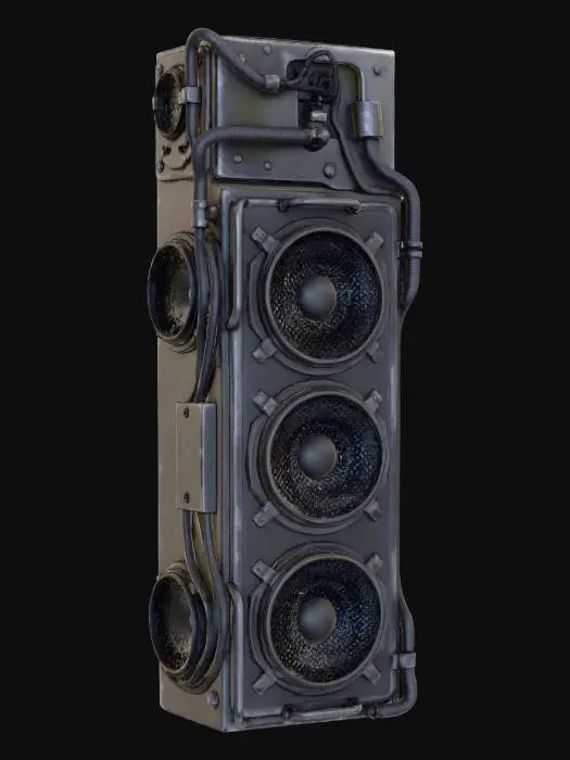 3D model for Speaker High Dark Cyberpunk